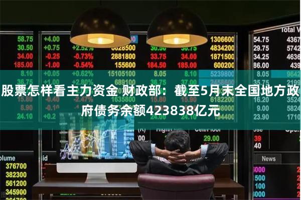 股票怎样看主力资金 财政部：截至5月末全国地方政府债务余额423838亿元