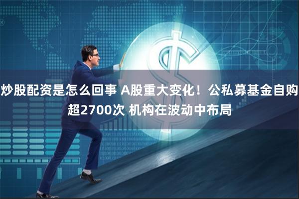 炒股配资是怎么回事 A股重大变化！公私募基金自购超2700次 机构在波动中布局