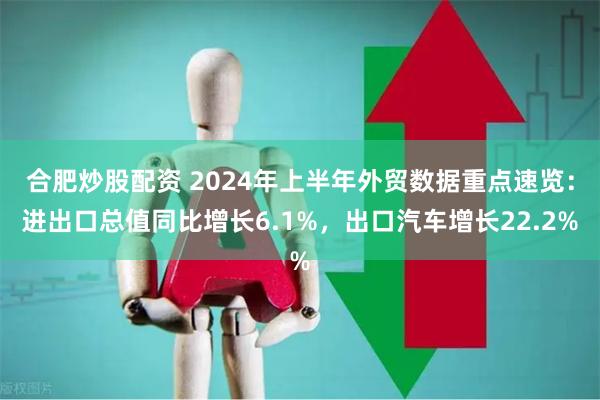 合肥炒股配资 2024年上半年外贸数据重点速览：进出口总值同比增长6.1%，出口汽车增长22.2%